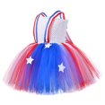 thumbnail image 4 of Trajes para niñas Vestido sin mangas sin tirantes Día de la Independencia Vestido de malla/S/ kaili Sencillez, 4 of 5
