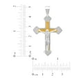 thumbnail image 3 of Mens Two-Tone Stainless Steel Crucifix Pendant Necklace, 3 of 5