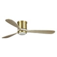 thumbnail image 5 of Parrot Uncle 52-in Low Profile Wood 3-Blade LED Ceiling Fan with Remote Control - 52" x 10" Sleek Gold Gold Brushed, 5 of 5