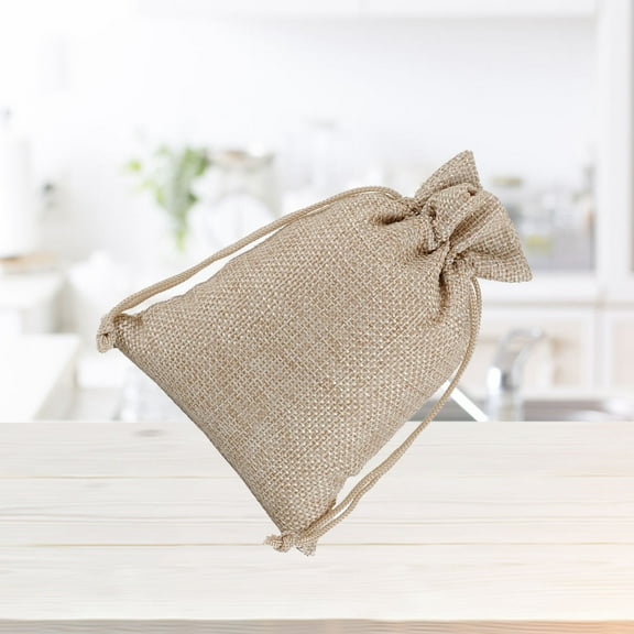 FELTECHELECTR 10Pcs Burlap Bags with Drawstring for Women and Men Travel Accessories 10x14in