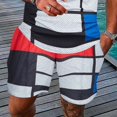 thumbnail image 2 of PMUYBHF Male Cargo Shorts for Men 44 Waist Mens Printed Cotton Drawstring Board Shorts, 2 of 5