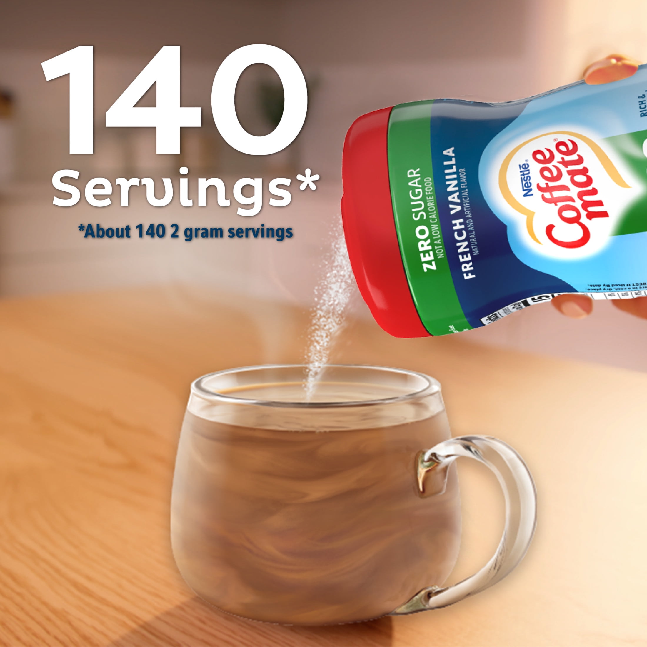 Coffee mate French Vanilla Zero Sugar Powder Coffee Creamer, 10.2 oz