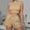 Khaki, variant on TMOYZQ Casual Workout Sets Two Piece Outfits for Women Ribbed Crop Tank Top High Waist Yoga Shorts Active Wear