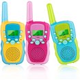 thumbnail image 1 of Walkie Talkie para niños, juguetes para niños y niñas de 3 a 12 años con linterna LCD retroiluminada, paquete de 3, 1 of 1