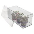 thumbnail image 4 of mDesign Plastic Kitchen Food Storage Bin with Handle, Lid, 2 Pack Clear/Smoke, 4 of 7
