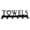 Black, variant on Decorative Towel Hooks Wall Rack - Metal "TOWELS" Sign with 6 Hooks, Rustproof Hanger for Bathroom, Kitchen & Entryway, Organizer for Towels, Coats & Accessories