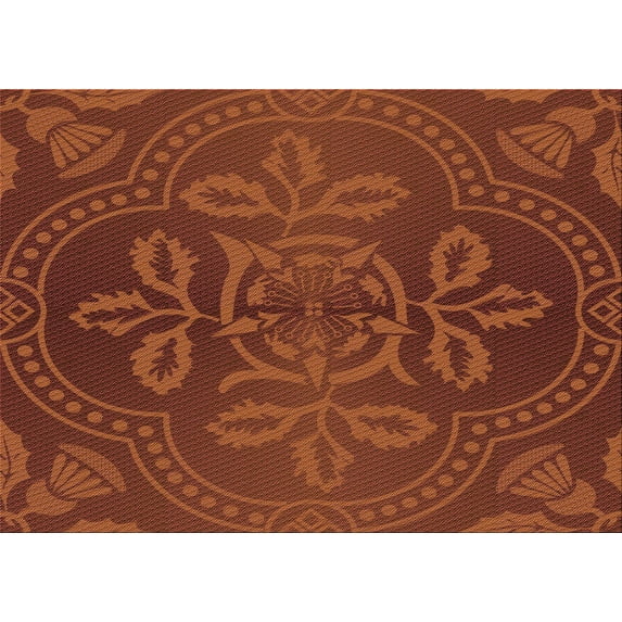 Ahgly Company Indoor Rectangle Patterned Grapefruit Red Area Rugs, 2' x 3'