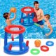 thumbnail image 5 of Juego de juegos de juguetes flotadores para piscina, aros de baloncesto flotantes 2 en 1 y juego de lanzamiento de anillos para piscina, divertidos juegos acuáticos de verano, juguetes para, 5 of 5