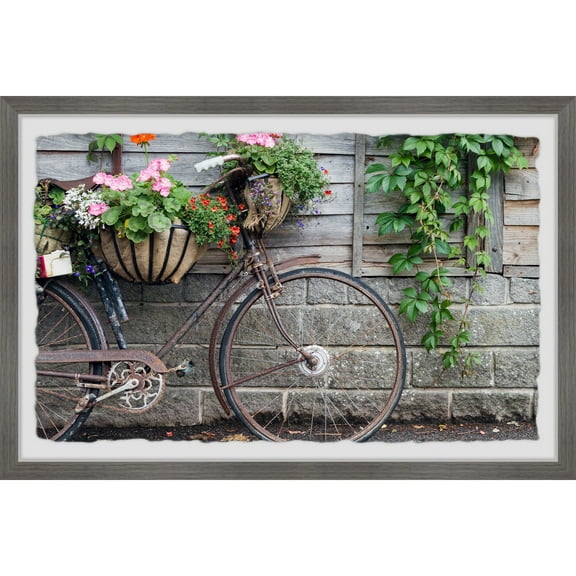 Marmont Hill Bike Planter Framed Painting Print
