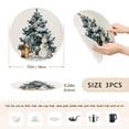 thumbnail image 2 of WOBOGO Christmas Tree Snowman Coil Placemats 3pcs Resistant Hot Pads Mat for Table Counter Cooking Potholder 15in, 2 of 6