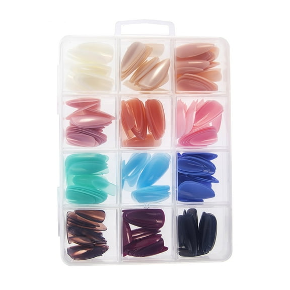Belepack Short Almond Press On Nails, 288 Pieces 12 Colors