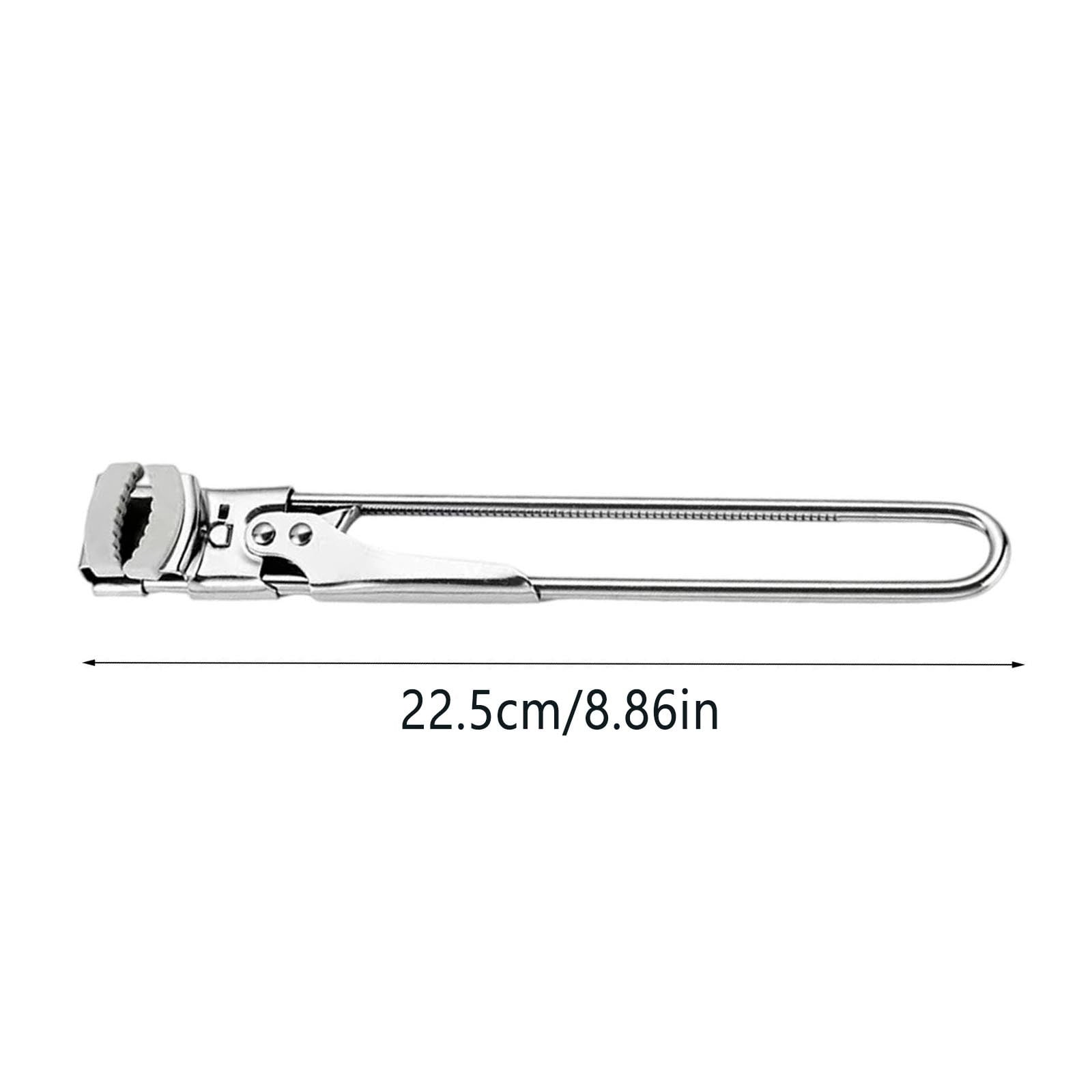Weloille Adjustable Stainless Steel Can Opener 22.5cm with Ergonomic Handle, Easy Open Cans, Compact and Safe Kitchen Tool for Everyday Use