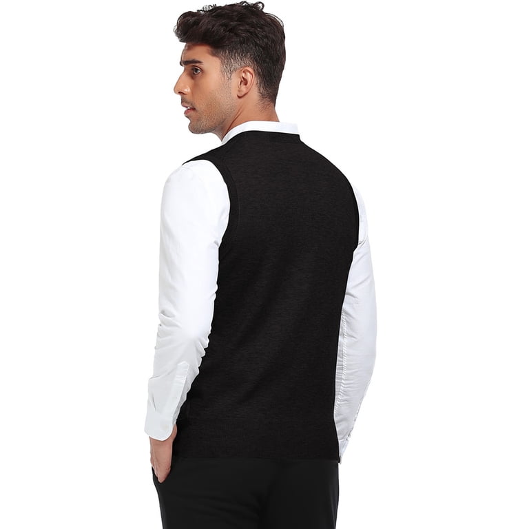 Haomeili Men's Sleeveless V-Neck Pullover Sweater Vest photo 3