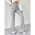 thumbnail image 5 of Women Drawstring High Waist Flare Leg Pants Slim Fit Casual Daily Trousers, 5 of 6