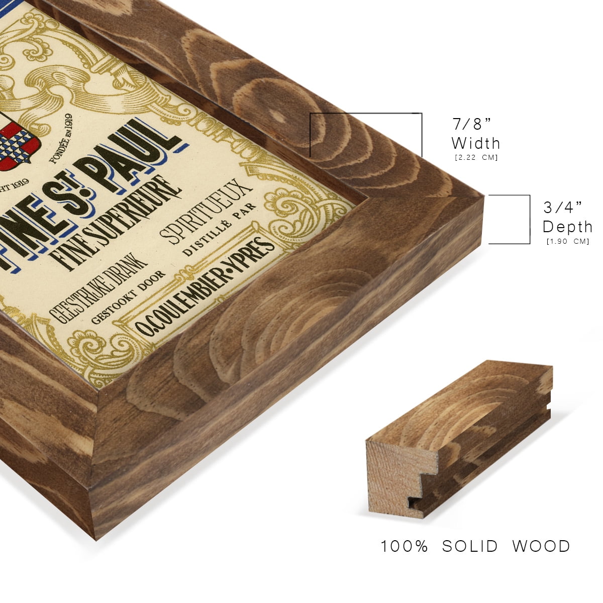 Fine St. Paul -Framed Print w/glass-Walnut