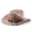 Khaki, variant on Western Cowboy Hat For Outdoor Autumn Winter Fashion Tibetan Style Casual Cowhide Headwear Drinking Hat