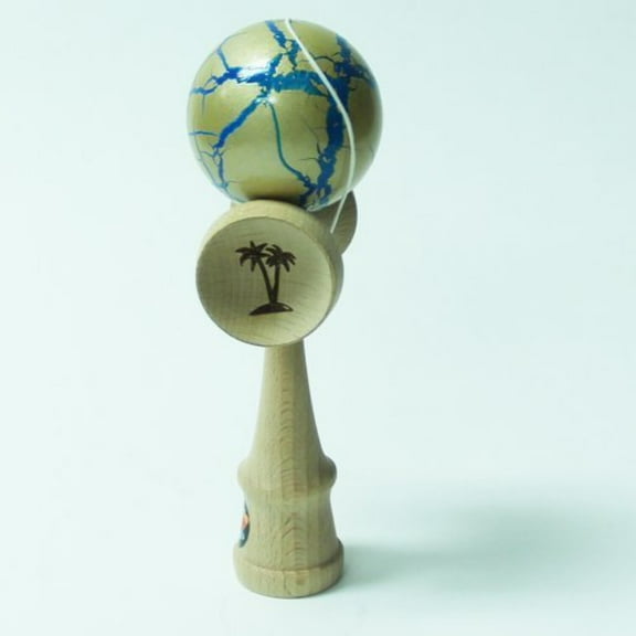 Bahama Kendama Crackle - Metallic Gold over Blue