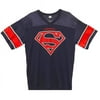 Superman 795902-M Superman Men Logo Blue Football Jersey - Medium
