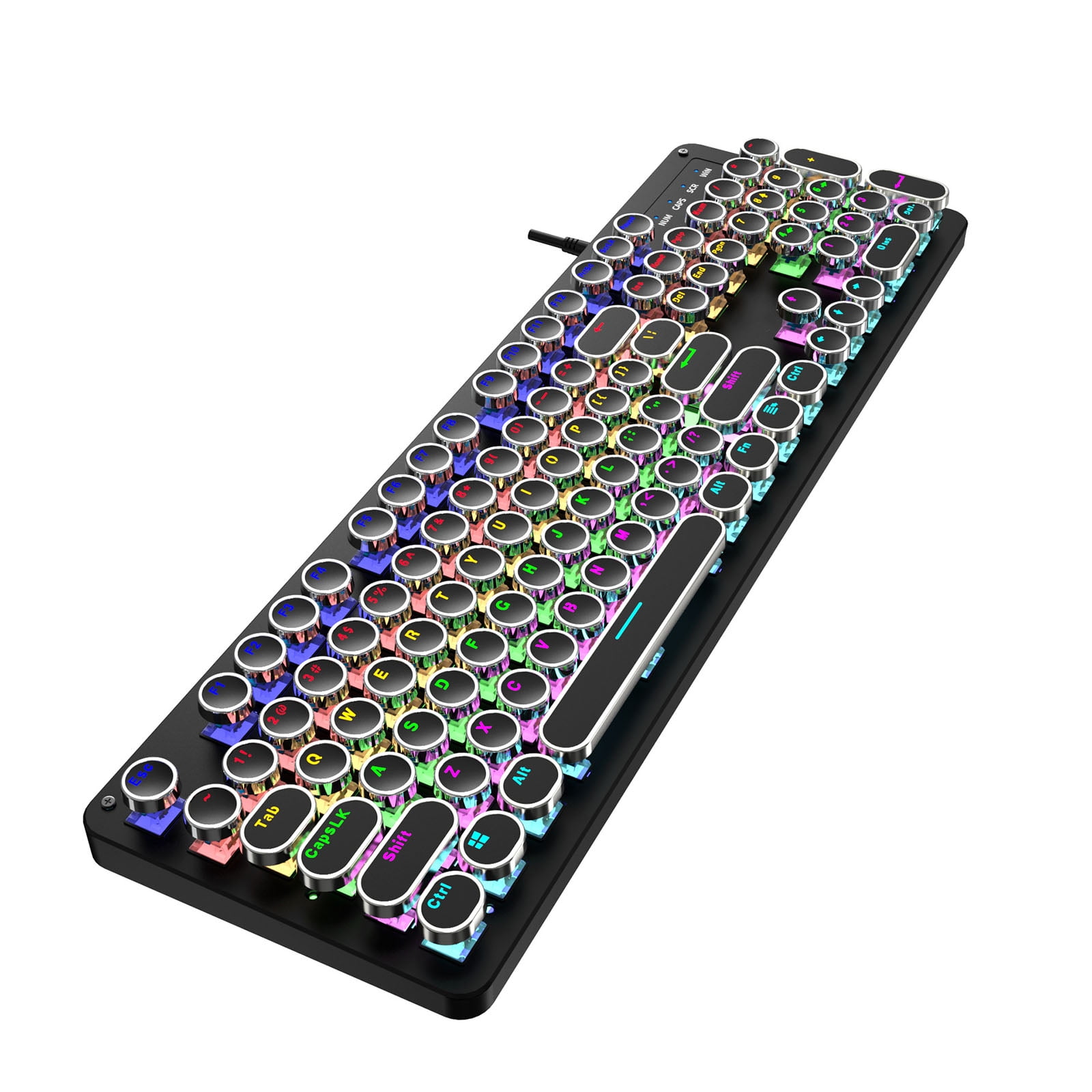 LED Illuminates Mechanical Keyboard Backlits Effects Hot Swappable Switches ABS Keycaps Wire Type C Connection