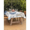 thumbnail image 3 of Outdoor Table Cloth with Umbrella Hole and Zipper, Blue Starfish Coastal Waterproof Rectangle Tablecloth 60"x102", Summer Beach Nautical Coral Sea Washable Table Cover for Outside Party Patio Picnic, 3 of 8