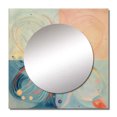thumbnail image 2 of Designart "Celestial Revival Vintage Spiritual Artwork VI" Abstract Painting Square Mirror For Wall Decor - Large Pink Square Mirror Printed Wall Decor - Modern Square Living Room Mirror, 2 of 5