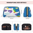 thumbnail image 5 of Naloa Cool Unicorn Star Golden Leather Makeup Bag for Purse Travel, Portable Small Cosmetic Organizer for Women and Girls, Make up Bag with Zipper, 5 of 8