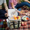 thumbnail image 5 of FORMRS Insulated Cooler Bag 24 Cans Capacity Soft Leakproof Lunch Box with Side Pockets, Beige Floral Garden, 5 of 7