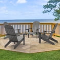 thumbnail image 3 of ACEGOSES 1 Pcs Outdoor Patio Adirondack Chair with Cup-holder for Garden, Lawn Yard and Beach, Gray, 3 of 9