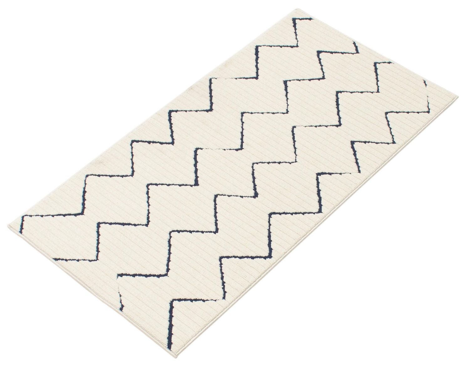 ECARPET Indoor/Outdoor for Balcony, Patio and Garden Raya Blue, Ivory Rug