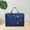 Dark Blue DB, variant on Gecau Foldable Travel Duffel Bag Tote Carry On Luggage Sport Duffle Week-ender Overnight For Women And Girls Dark Blue Creative 7.2x0.8 Inch
