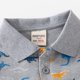 thumbnail image 3 of Gibobby Blusas Elegantes Camisa para niños pequeños con estampado de dinosaurio de dibujos animados, chaquetón de manga corta con botones, camisa para niños y niñas(Gris, 18-24 Meses), 3 of 5