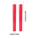thumbnail image 2 of 1 Pair Flameless Candle Flickering Smokeless LED Candle for Home Wedding Decoration Without Battery Red, 2 of 9