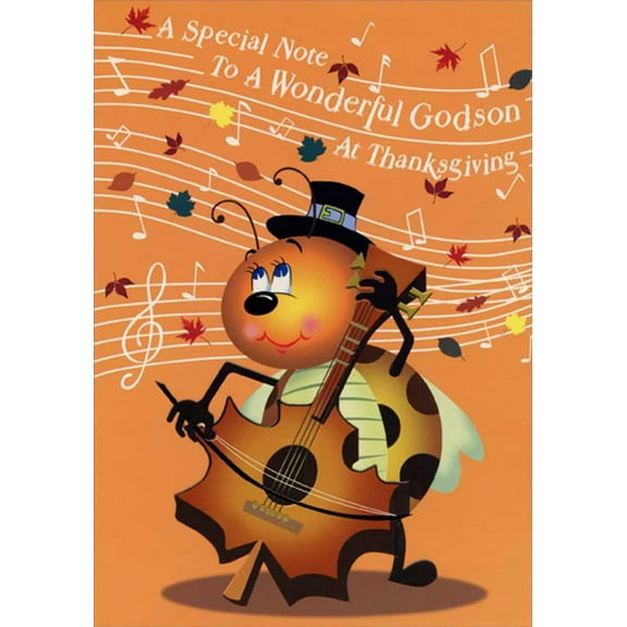 Happy Thanksgiving Godson Greeting Card w/Envelope