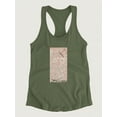 thumbnail image 3 of Blush Chinoiserie I Racerback Tank Women -Naomi McCavitt Designs, Female Medium, 3 of 4