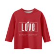 thumbnail image 4 of TQWQT Girls 3/4 Sleeve Valentines Shirts Spring Heart Graphic Shirts Size 3-4 Cute Girls Tops Trendy Kids Crewneck T-shirts Love Heart Tween Girls Clothes, 4 of 5