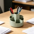 thumbnail image 4 of Rotating Desk Organizer, 360 Degree Pen Holder with 5 Compartments, Multi Compartment Storage Caddy for Office Supplies, Space Saving Desktop Organizer for Pens, Markers, Scissors, and Small Tools, 4 of 6