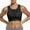 #1- Black, variant on TrendVibe365 Padded Sports Bras for Women No Underwire Push up No Show Bralettes Padded High Neck Wide Strap Supportive Longline Corset Bra Full Coverage Crop Tank Top Sexy Lingerie White L