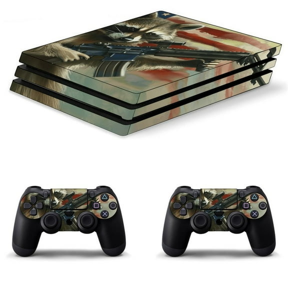 Decal Skin for PS4 Slim / PS4 Pro / PS4, Whole Body Vinyl Sticker Cover for Playstation 4 Console and Controller (Racoon)