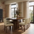 thumbnail image 7 of TOV Furniture Tiara Cream Performance Basketweave Fabric Dining Chair, 7 of 7