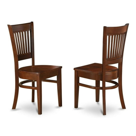 Pemberly Row Modern 11" Wood Dining Chairs in Espresso (Set of 2)