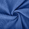 thumbnail image 6 of ClodeEU Women's Round Neck Eyelet Embroidery Tank Top ,Loose Fit Solid Color Casual Summer Blouse Navy,Womens Plus M, 6 of 9