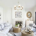thumbnail image 5 of LNC Modern 6-Light Gold Chandelier, LED Kitchen Island Light with Frosted Glass, 5 of 9