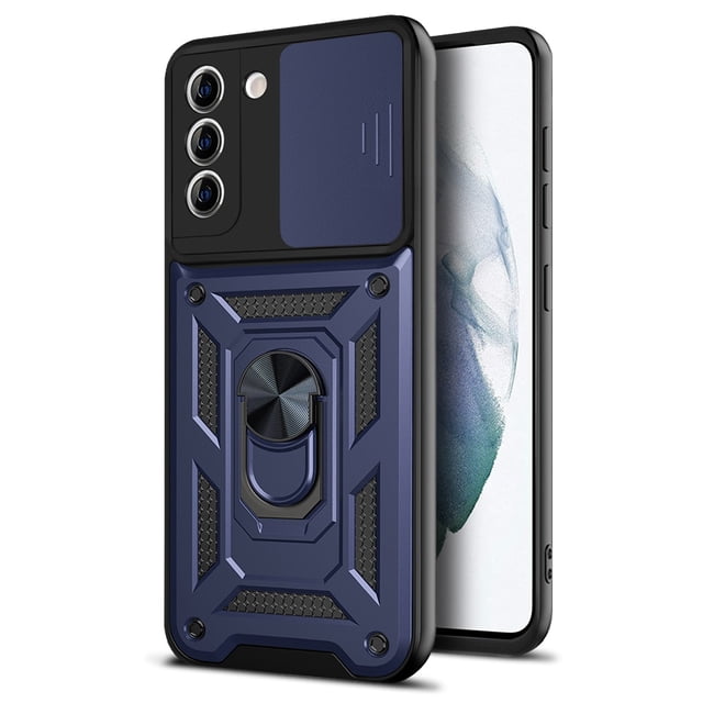 Funda de teléfono a prueba de golpes con protección de lente para Samsung Galaxy S21 S20 Plus S23 Ultra A51 A52 A71 5G, funda magnética con soporte para anillo de dedo Tan Jianjun unisex