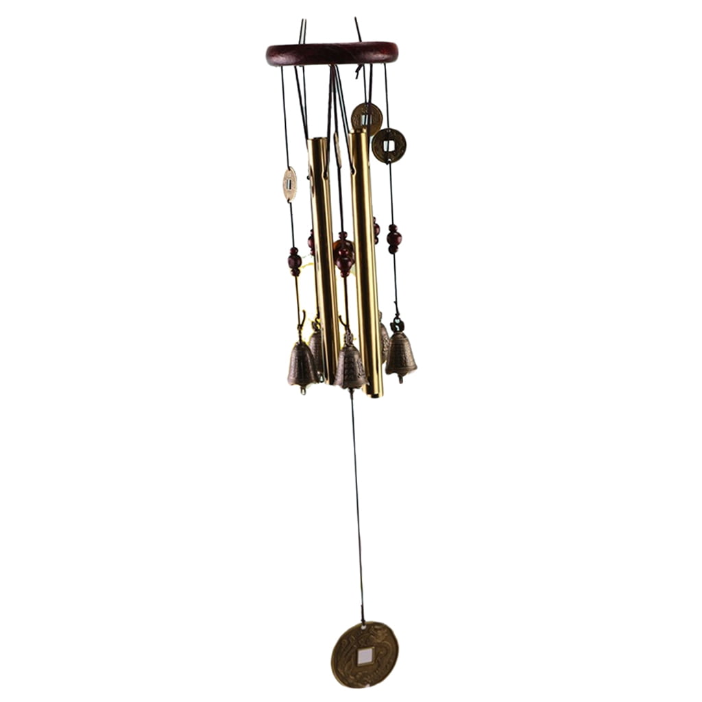 Chinese Bells Tubes Lucky Feng Shui Hanging Wind Chimes Yard Garden Decor Gift 