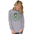 thumbnail image 3 of Betty Boop St Patricks Day Clovers Women's Long Sleeve T Shirt Brisco Brands S, 3 of 6
