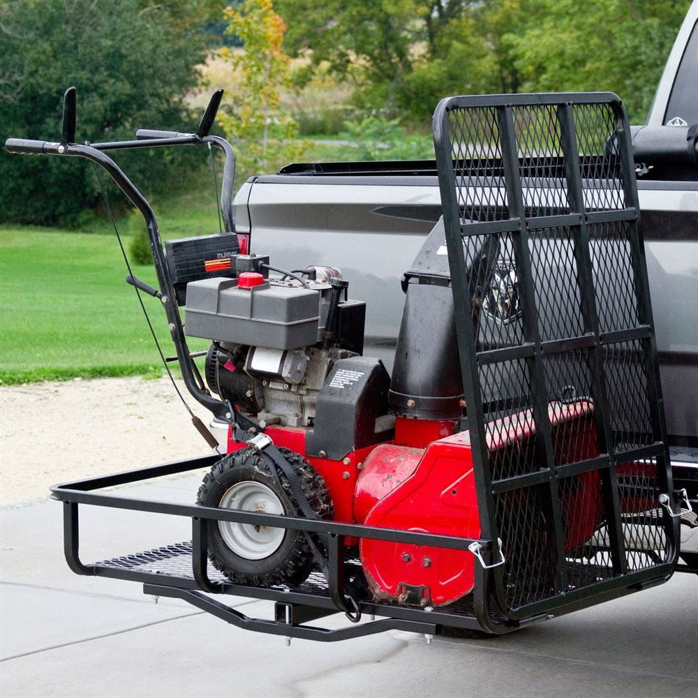 Elevate Outdoor UCC500 Hitch-Mounted Steel Cargo Carrier with Ramp - 500 lb Cap