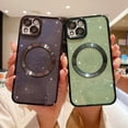 thumbnail image 6 of Compatible with iPhone 14 Magnetic Glitter Case, Luxury Plating Cute Bling Clear Phone Case, Compatible with MagSafe for Women Girls with Camera Protector Back Cover - Black, 6 of 6