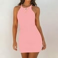 thumbnail image 4 of Women Summer Party Club Dress Sexy Sleeveless Tank Slim Ladies Mini Bodycon Y2K Pink XL YIWEI, 4 of 9