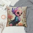 thumbnail image 2 of Orinice Bird Flowers Butterfly Graphic Decorative Cushion Throw Pillow Cover for Home Couch Living Room Bed Sofa Short Plush 1PC 24x24in, 2 of 5