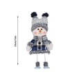 thumbnail image 3 of ZMKIAG Blue Fabric Doll for Christmas - Cute Ski Swing Snowman Decorative Plush Toy with Hat and Scarf, Unique Holiday Gift for Home Decor, Festive Tabletop or Tree Accessories, 3 of 9